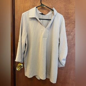 Chic Women's Light Gray Tunic Top